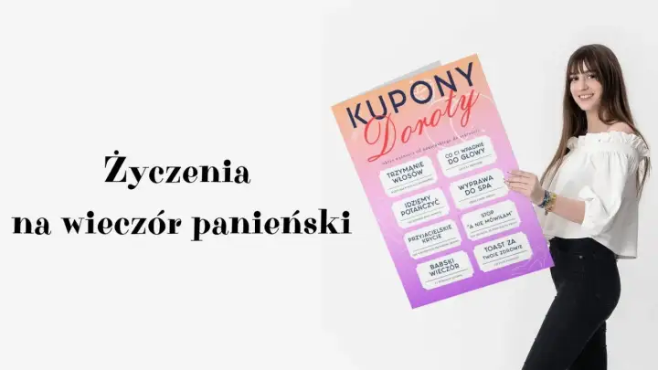 Kupony "Doroty" z zabawnymi życzeniami na wieczór panieński, idealne na niezapomniane chwile.